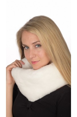 White Rex Fur Neck Warmer 